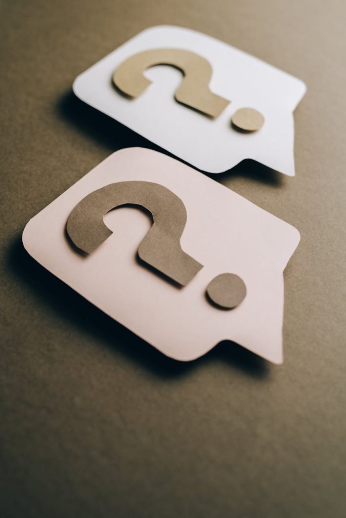 question marks on paper crafts